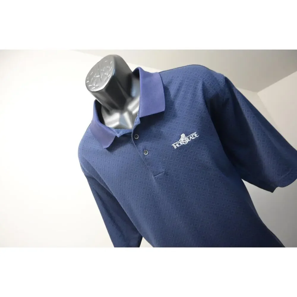 Adidas Golf Polo ClimaLite Blue Short Sleeve Athletic‎ Golf Shirt Mens Sz 2XL